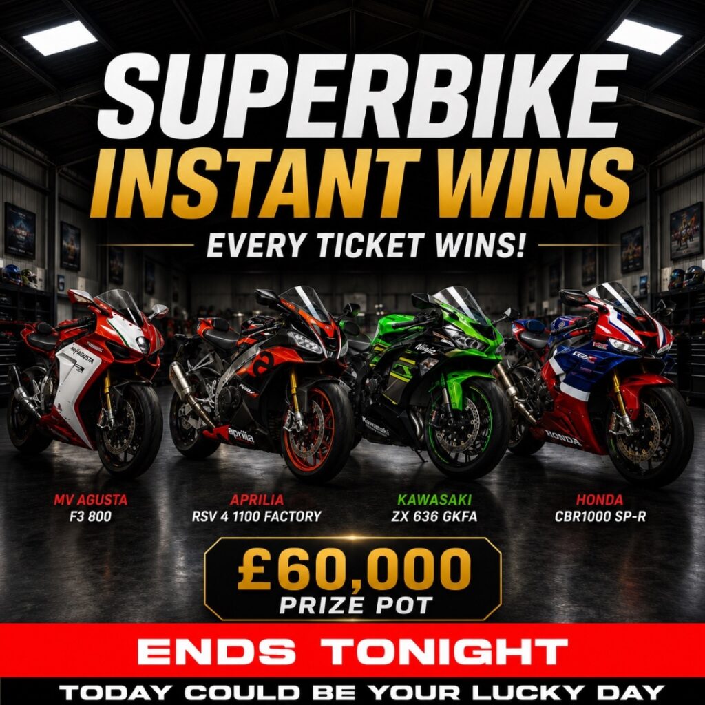 Superbike Instant Wins - EVERY TICKET WINS! - Lucky Day Competitions