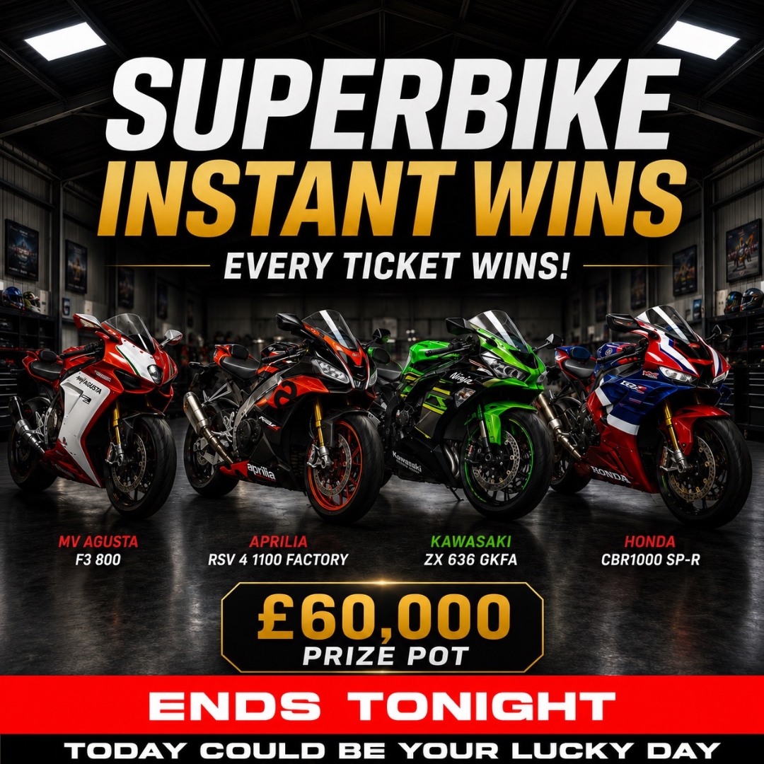 Superbike Instant Wins - EVERY TICKET WINS! - Lucky Day Competitions