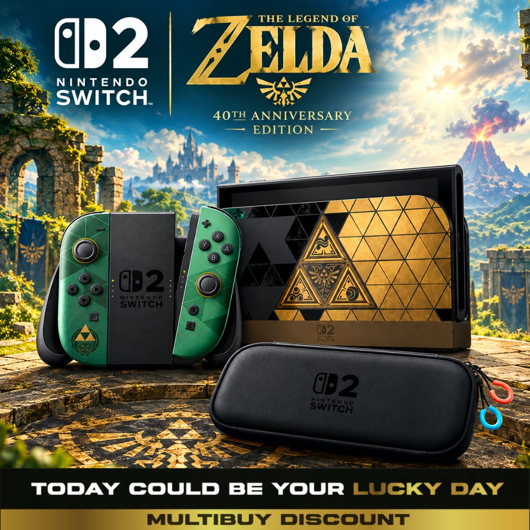 Nintendo Switch 2 The Legend of Zelda 40th Anniversary Edition Bundle (Auto Draw)